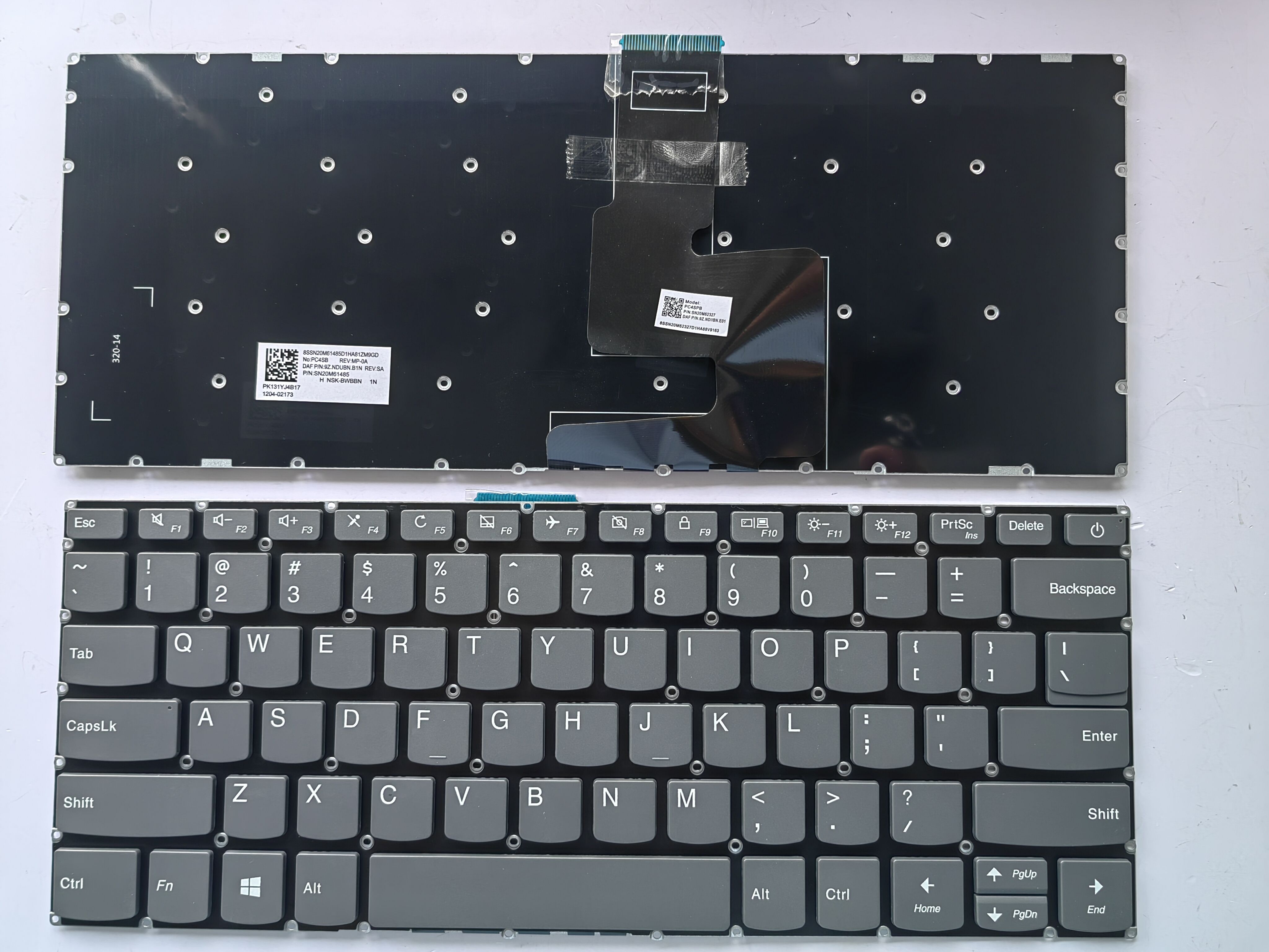 Picture of New Replacement Laptop Keyboard For LENOVO 320-14 with switch and power light Grey (OEM) US Layout